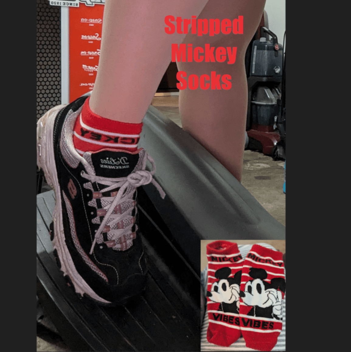 Stripped Mickey Socks