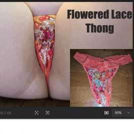 Flowered Lace Thong