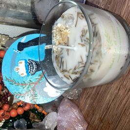 Personalised scented candle coconut or be e wax