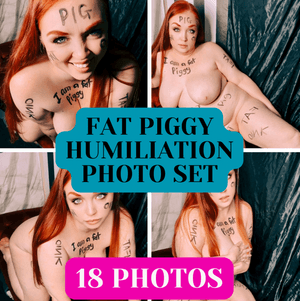 Fat Piggy Humiliation Photo Set