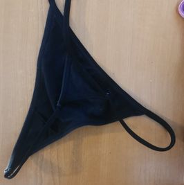 Adinas Black Thong  Worn 24h With Love