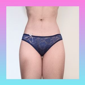 Navy blue lace panty