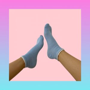 Blue ankle socks