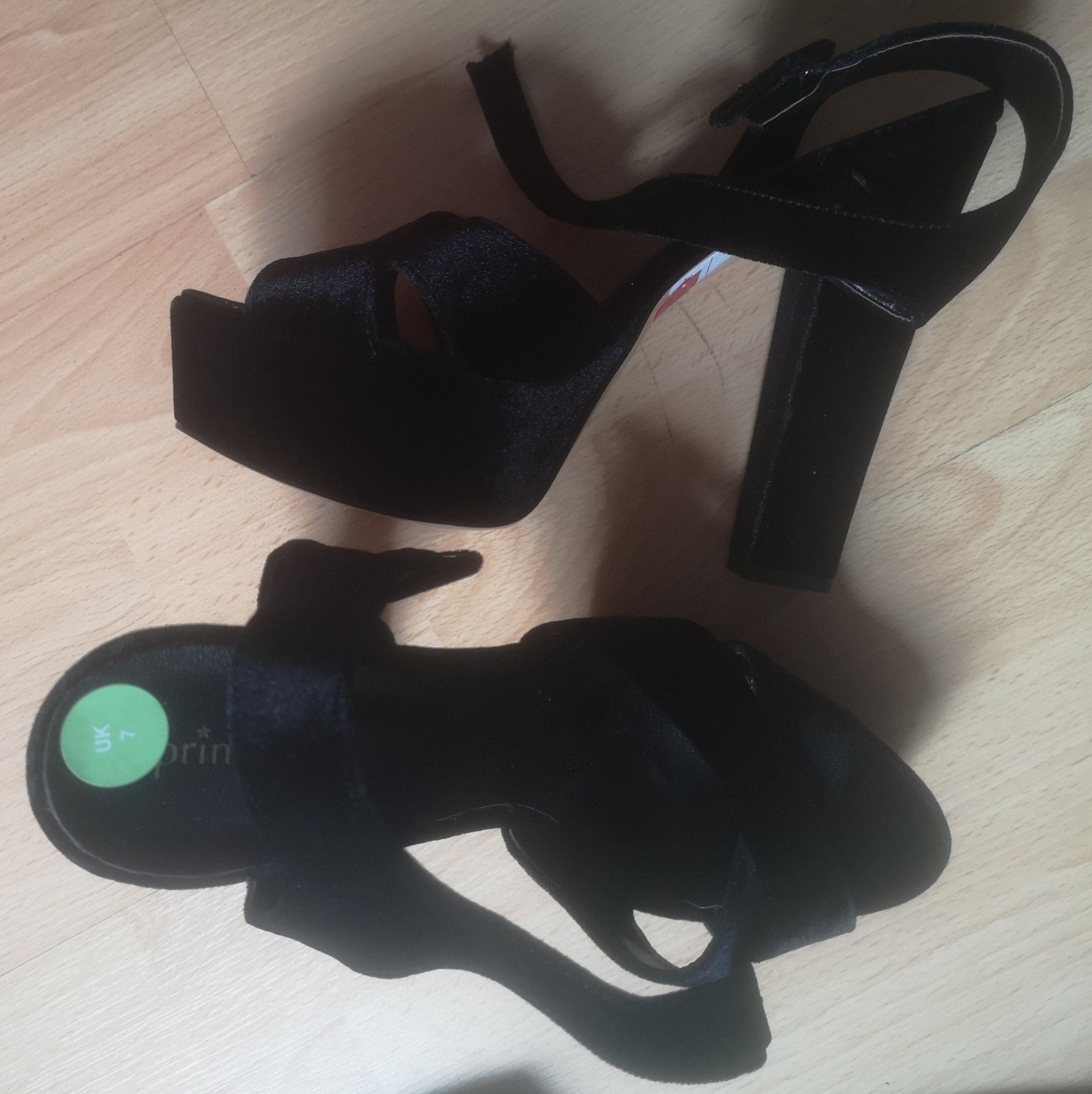 Worn UK Size 7 Platform Block Heels