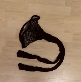 Black Fishnet Pantyhose Tights worn many Times