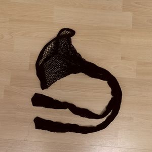 Black Fishnet Pantyhose Tights worn many Times