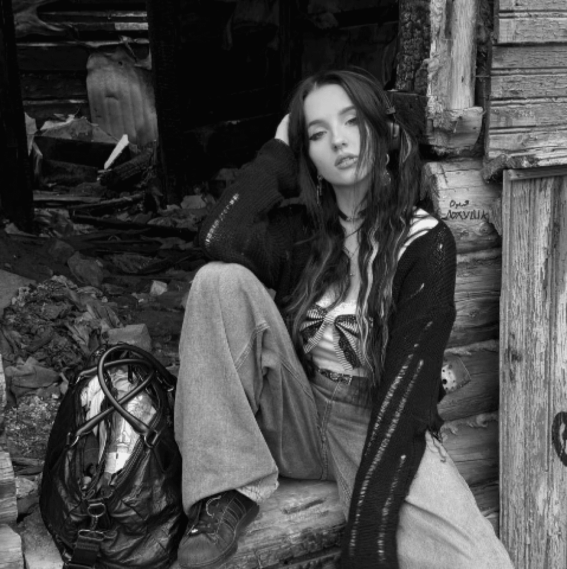Black n white artistic set
