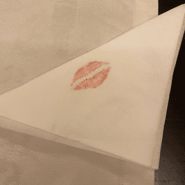 Lipstick stained napkins