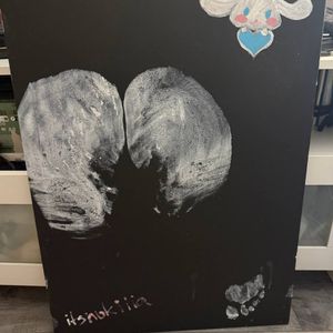 Print of my booty and a foot on a canvas