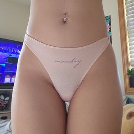 Cute pink monday thong