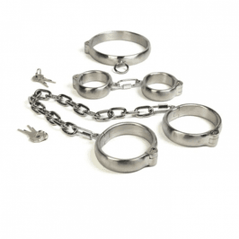 Brushed Rounded Restraints with PushIn Lock from kinkycuffss