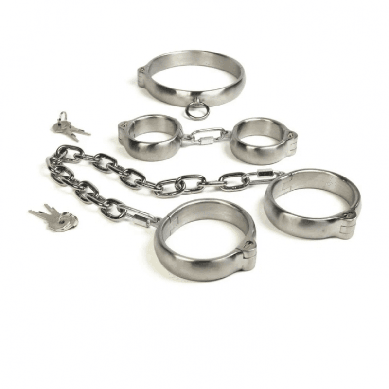 Brushed Rounded Restraints with PushIn Lock from kinkycuffss