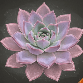 Physical Print Lotus Detailed Pencil Rendition