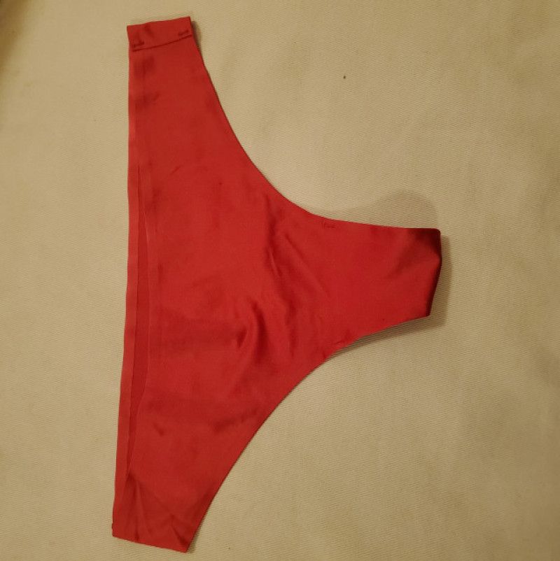 Violettes Silky Red Thong!!