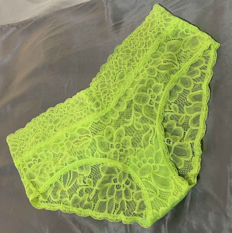 Worn Neon lacy panties