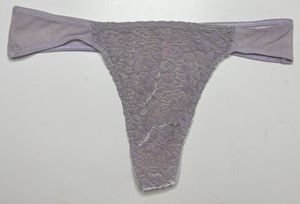 Dirty Dark Lilac Velvet Thong Panties