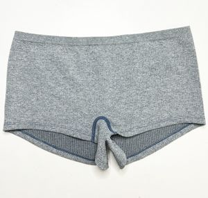Dirty Grey Ribbed Booty Short Panties