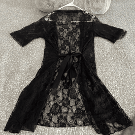 Black Lace Robe