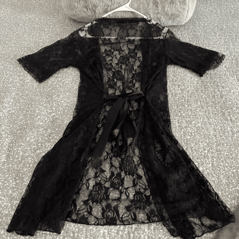 Black Lace Robe