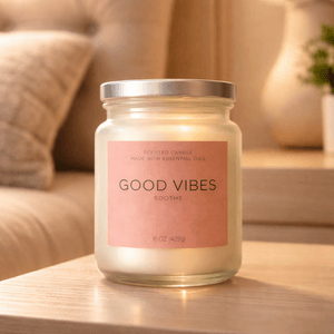 Good Vibes Scented Glass Candle