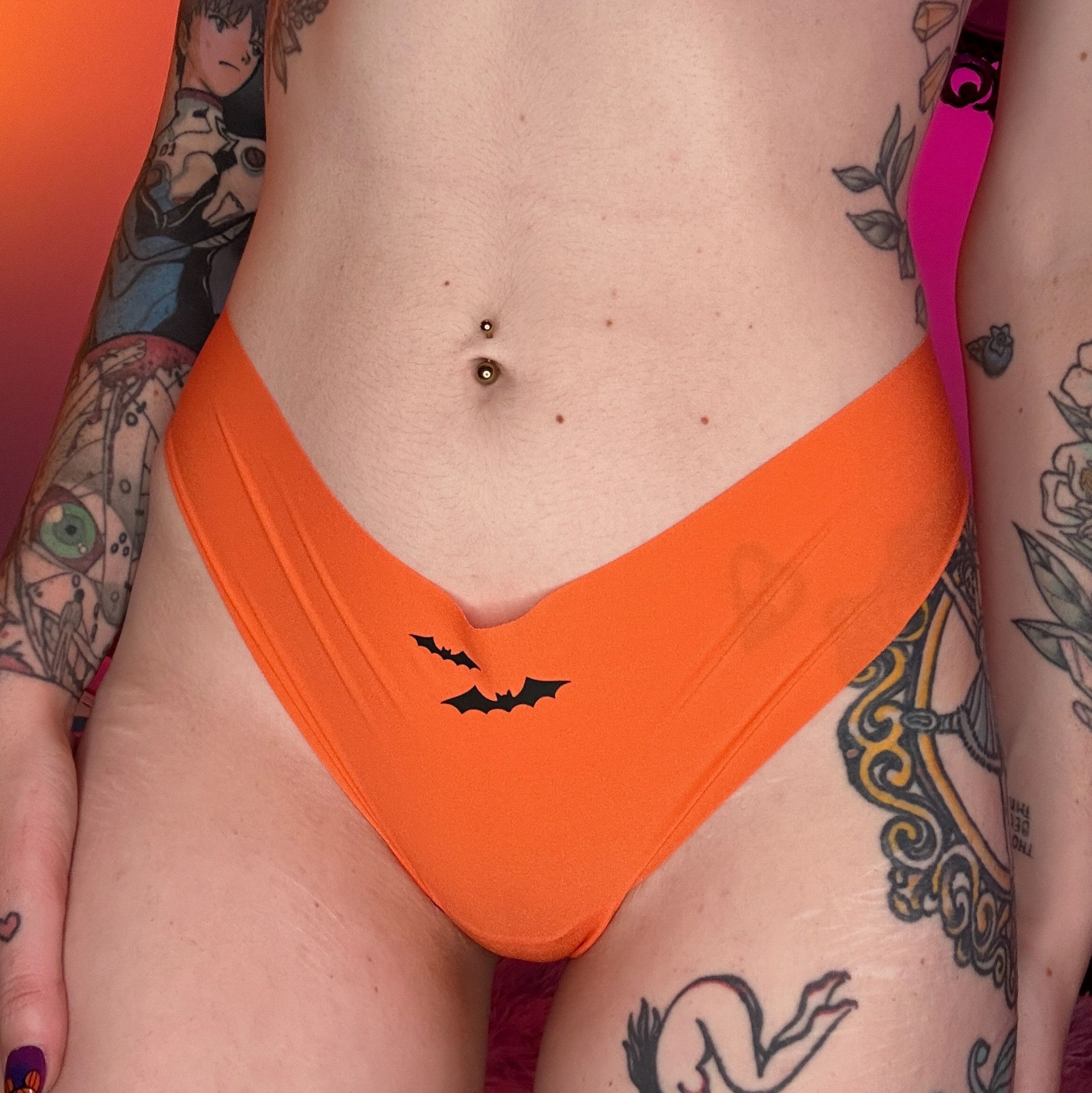 Orange Bat Thong