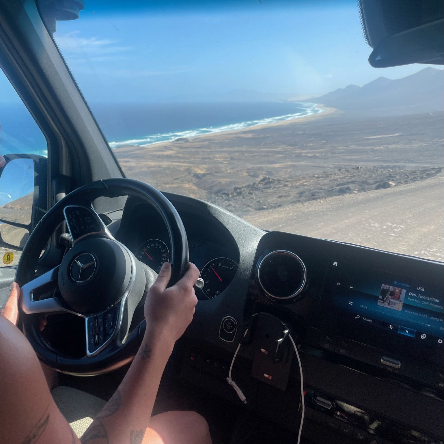 On our way to the most beautiful beach on Fuerteventura!
