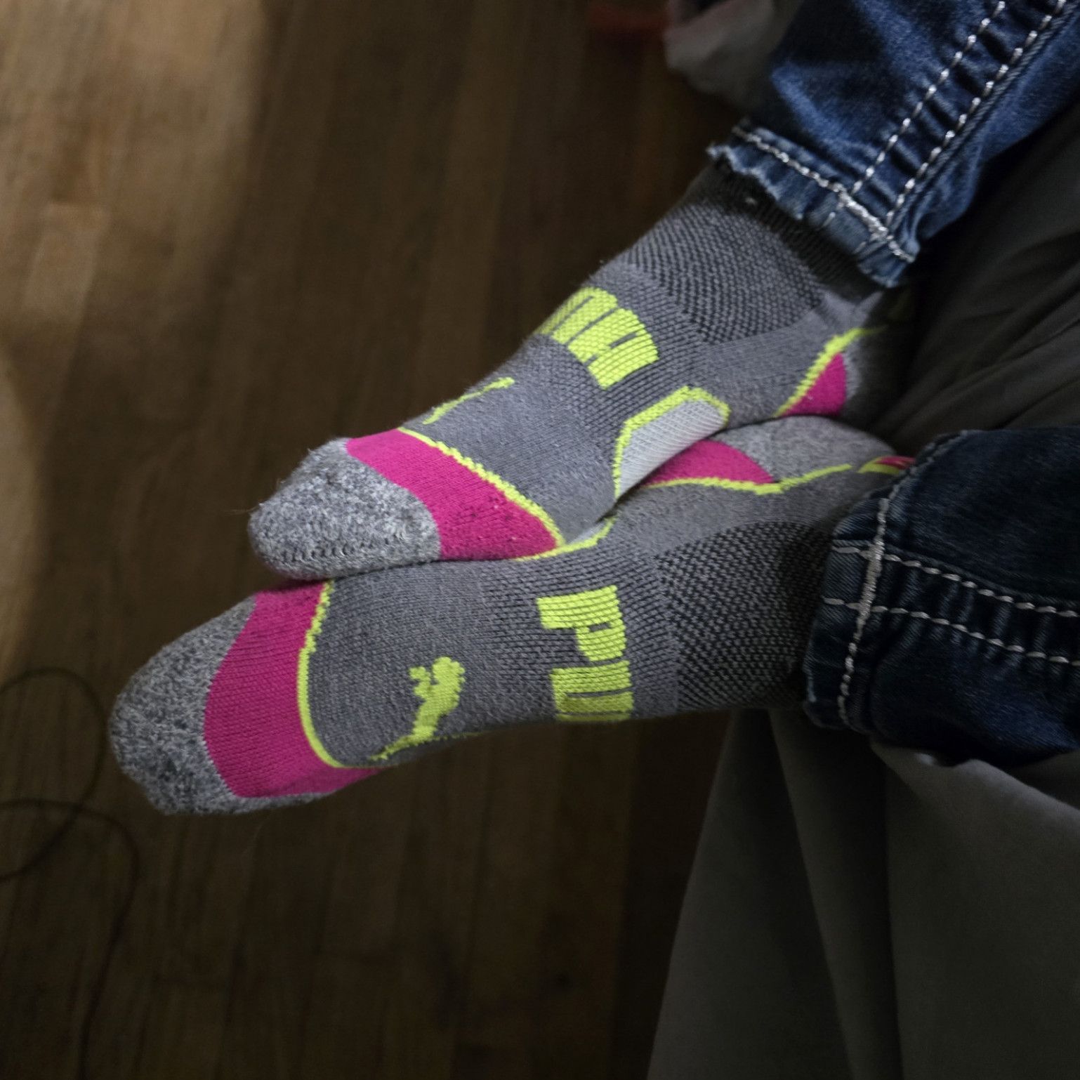 Womens grey puma socks