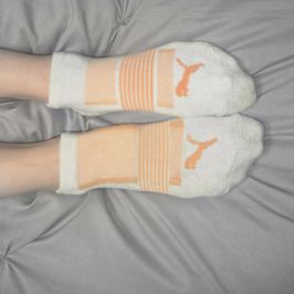 Orange puma socks