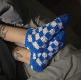 Fuzzy ankle socks