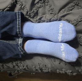 Blue adidas socks