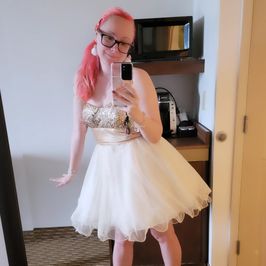 Pink Haired Girl with Small Tits has some Hotel Room Fun
