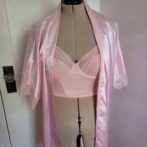 Lace Robe and Bra Set