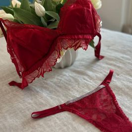 Red lingerie set