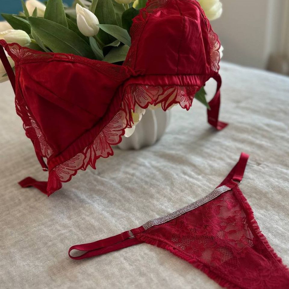 Red lingerie set