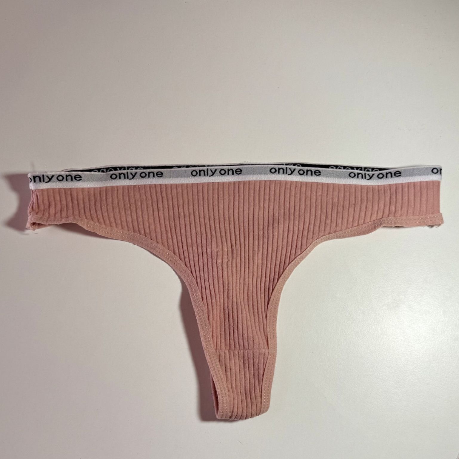 Pink Thong Worn During a Filming Session