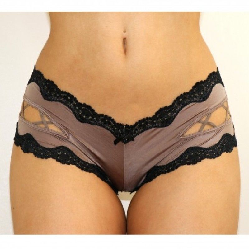 Mocha Strappy Lace Panty