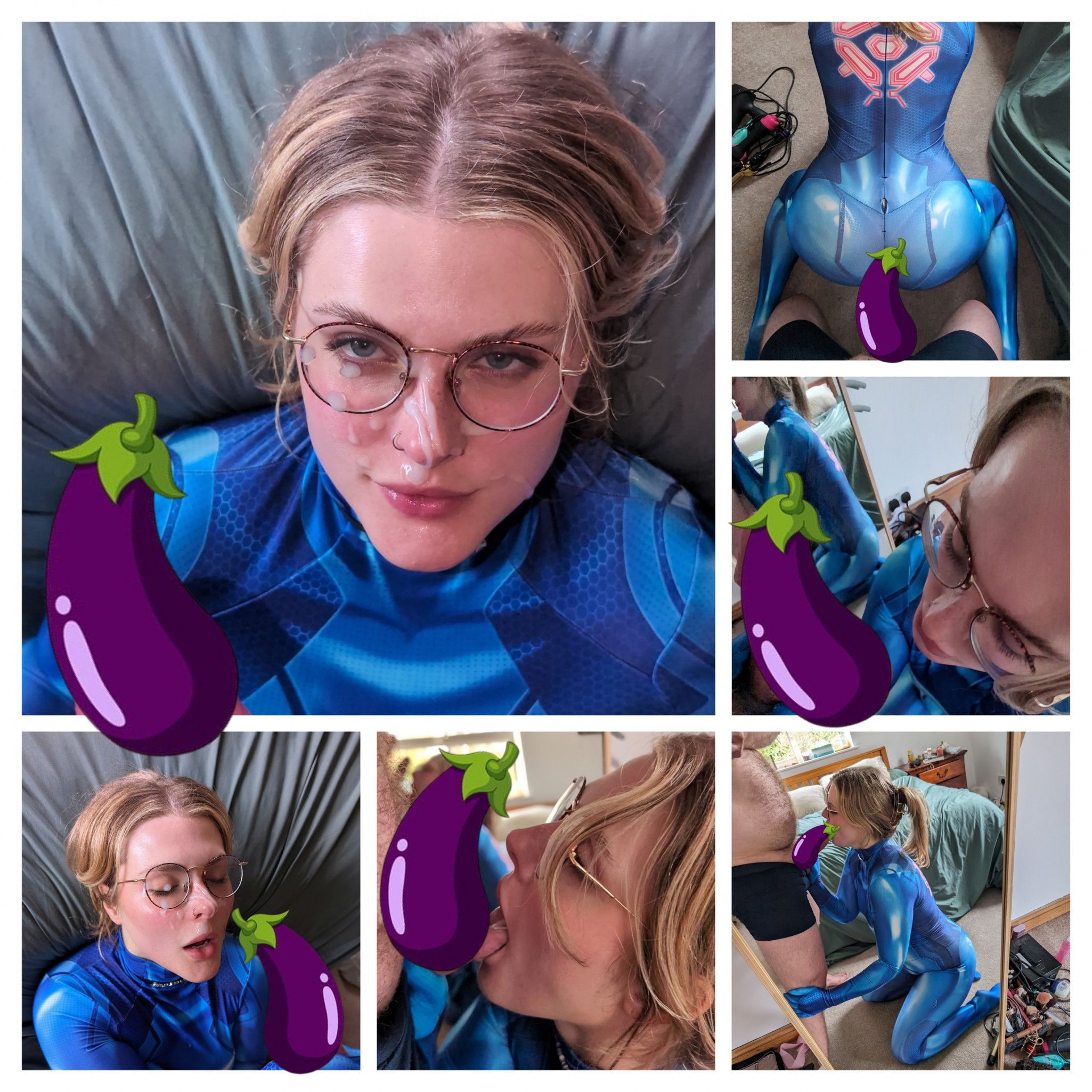 Zero Suit Samus Sucks and Fucks for a Facial!