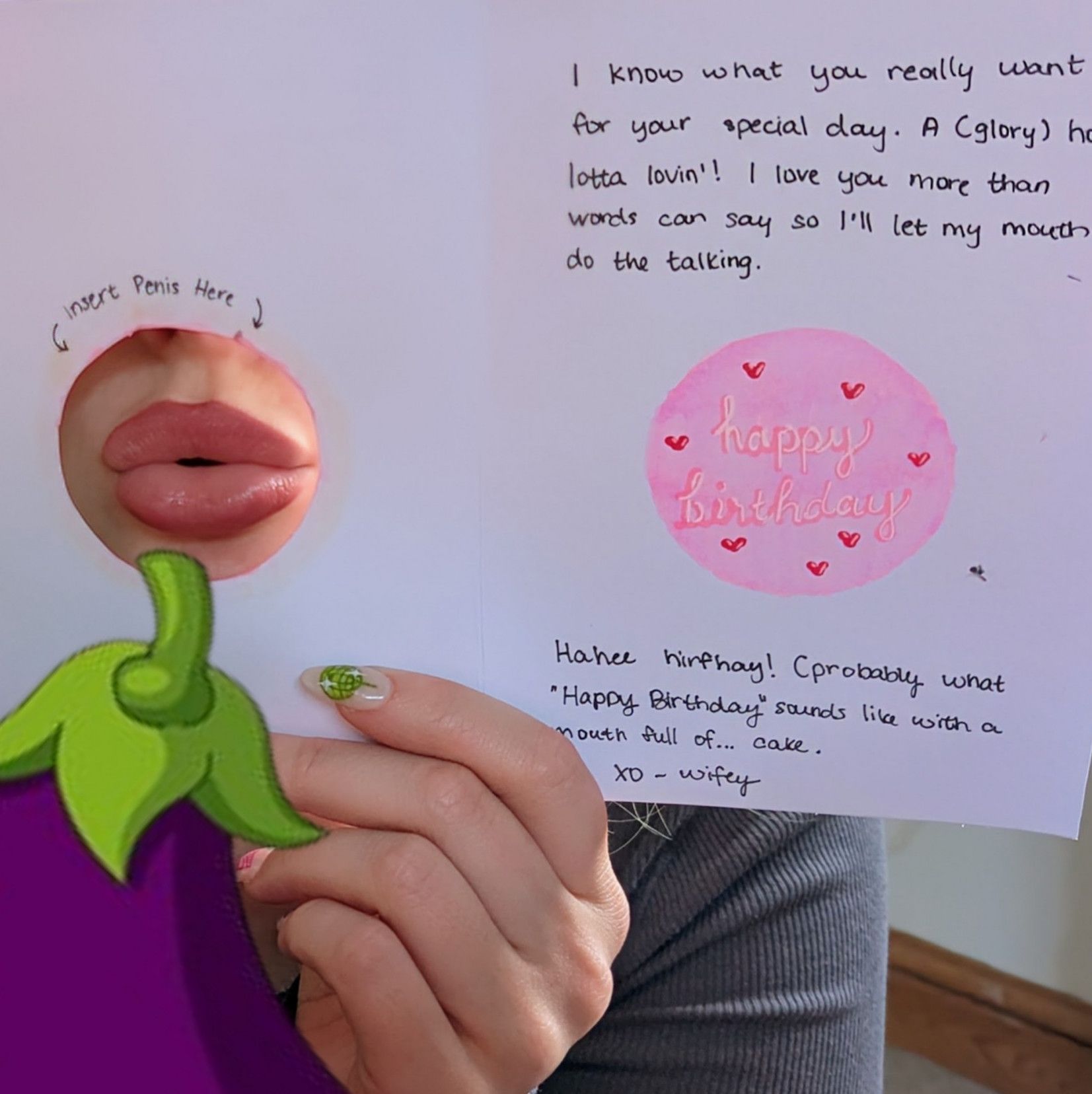 Personalized Gloryhole Greeting Card!