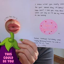 Personalized Gloryhole Greeting Card!