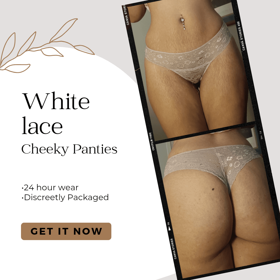 White lace cheeky panties