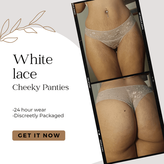 White lace cheeky panties