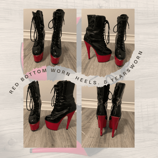 Red bottom Stripper heels