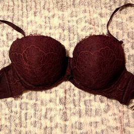 Burgundy Lace Bra