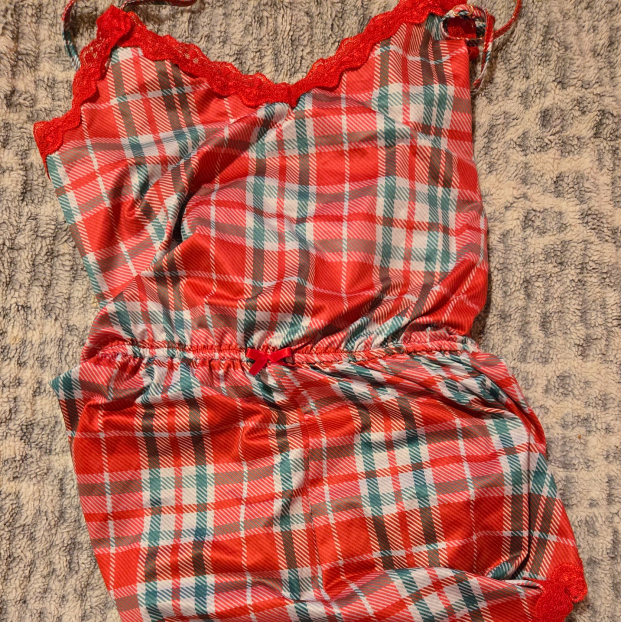 Red and Green Plaid Jumper