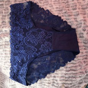 Royal Blue Lace Full Back Panty