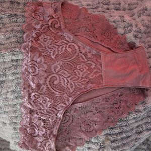 Dusty Rose Lace Full Back Panty