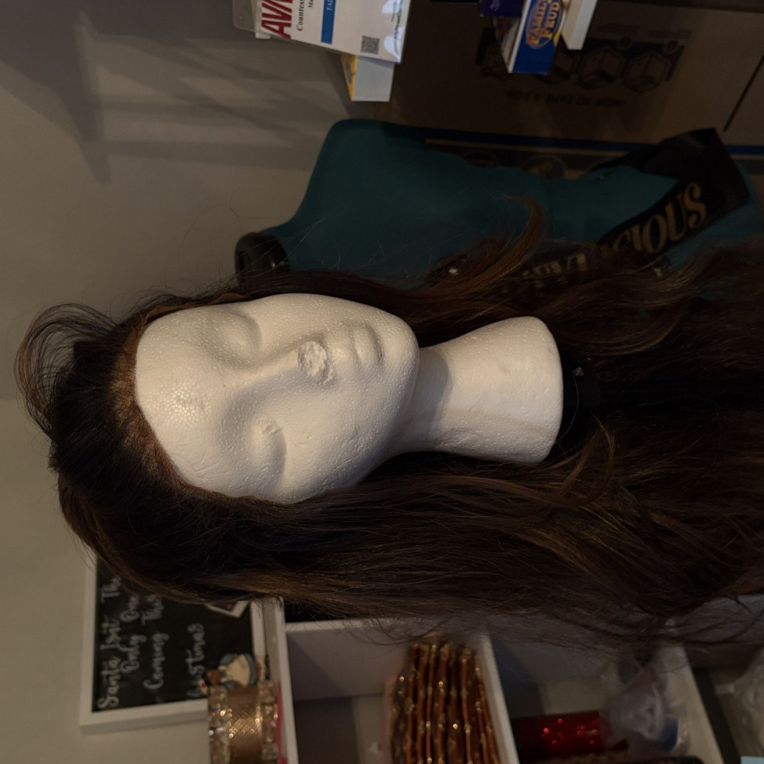 Synthetic long wavy wig