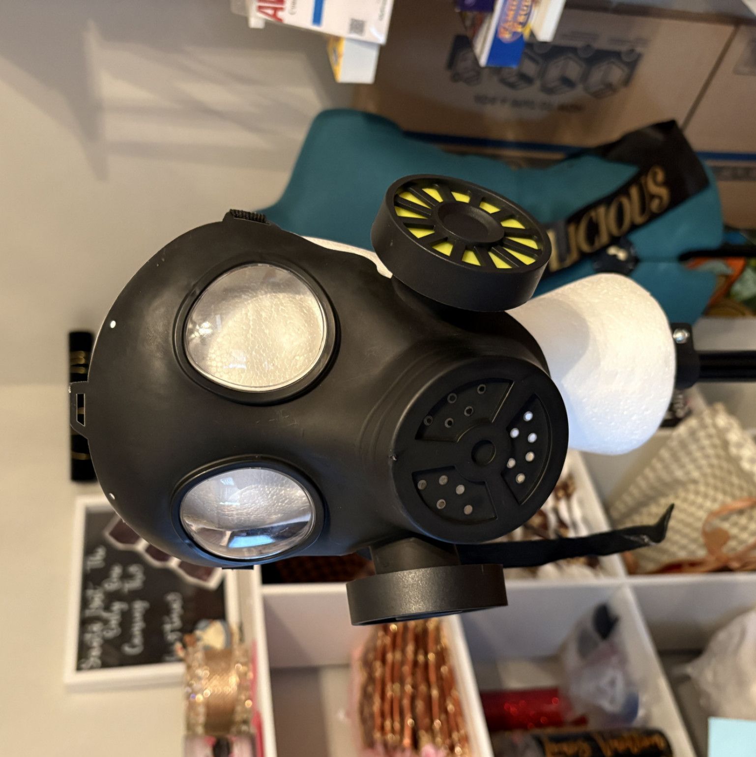 Plastic gas mask