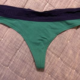 Blue green thong