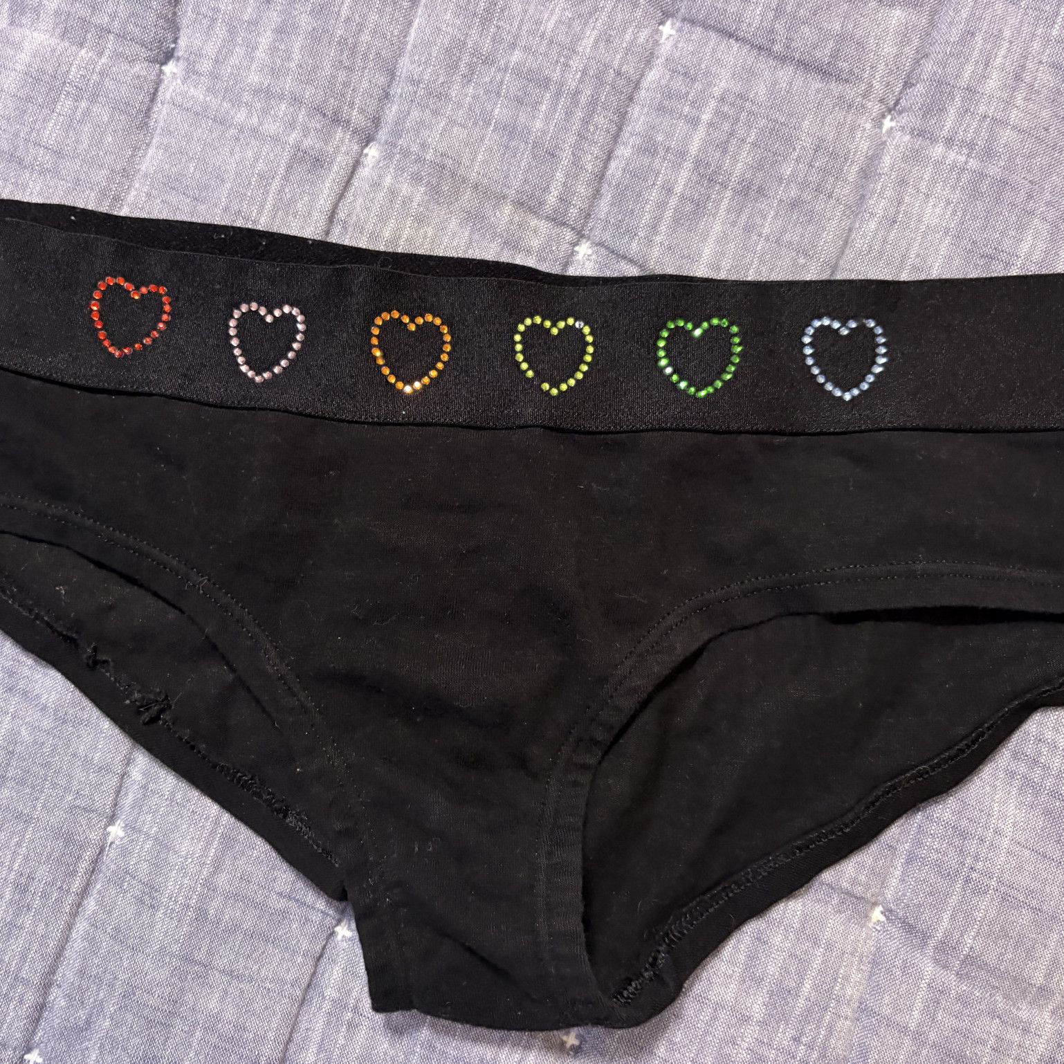 Multi colored heart panty
